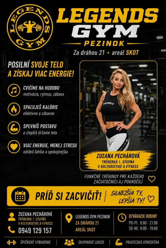 Osobná trénerka - Legends Gym Pezinok - Zuzana Pecharová